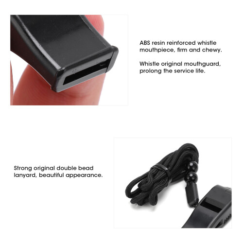 Mortun Black ABS Referee Whistle for Matches