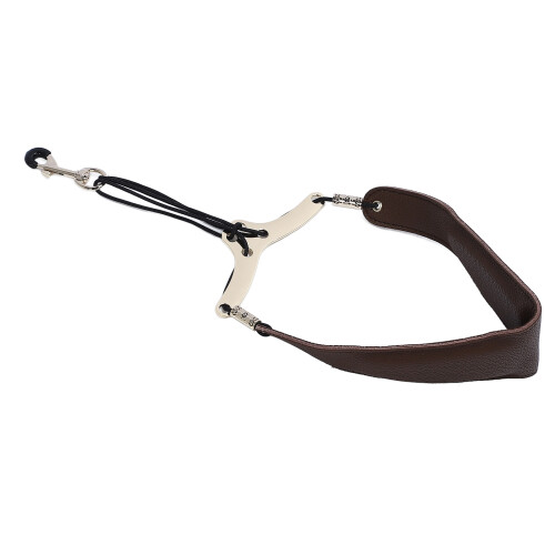 Breathable Microfiber Leather Saxophone Neck Strap with Metal Hook Brown