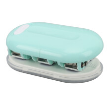 Mini 3 Hole Puncher for Home & Office, Green, Punches 5 Sheets