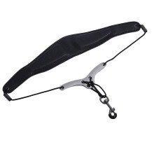 Black Saxophone Neck Strap for Alto & Tenor Breathable & Adjustable Metal Hook