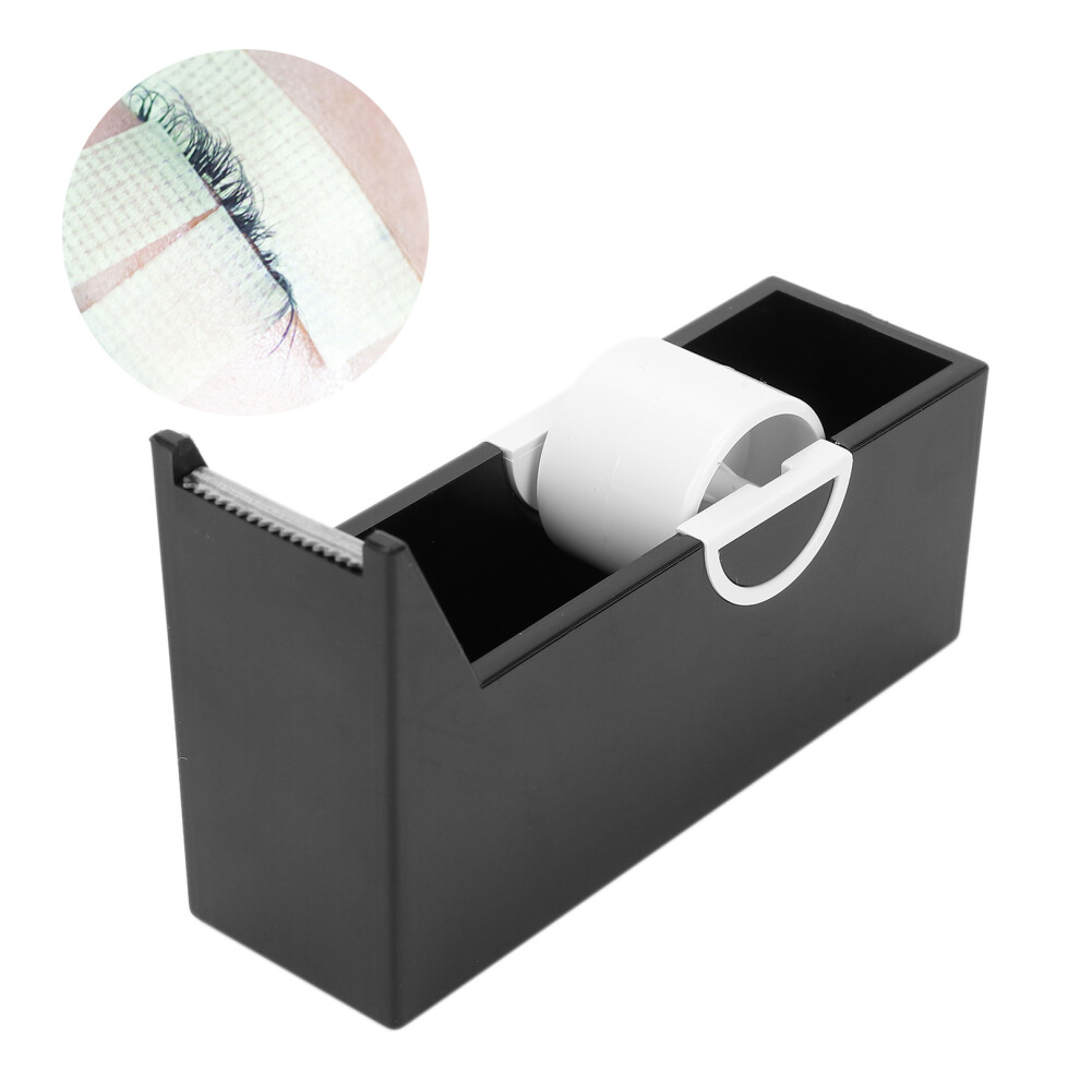 Black Eyelash Extension Supply Tape Dispenser & Holder Desktop Portable Cutter