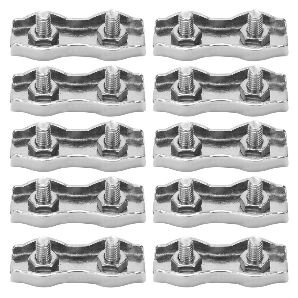 10Pcs M3 Stainless Steel Steel Wire Rope Clamps For 2Mm Ropes 6911391007070