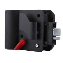 Heavy Duty Camper Door Latch Zinc Alloy Black Finish with 2 Keys for RVs & Vans