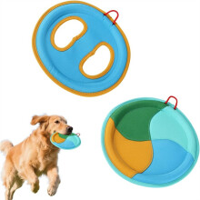 2pcs Dog Toys, 2 Styles Floating Flying Disc Interactive Dog Toys Pet Game Supplies for Aggressive Chewers Small, Medium