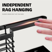 Kitchen Faucet Sponge Holder,Dishwashing Brush, Scouring Pad Storage Rack,Rag Rack,Storage Rack Above the Sink