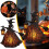 Λάμπα μάγισσας για το Halloween με γοτθικό σχέδιο, διακόσμηση που λειτουργεί με 2
