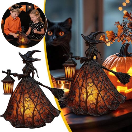Λάμπα μάγισσας για το Halloween με γοτθικό σχέδιο, διακόσμηση που λειτουργεί με 1