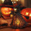 Λάμπα μάγισσας για το Halloween με γοτθικό σχέδιο, διακόσμηση που λειτουργεί με 4