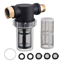 Filtre pour Tuyau D'Arrosage, Accessoire de Filtre à Sédiments pour L'Arrivée D'Eau Du Nettoyeur Haute Pression, avec Tamis de 40 Mailles et 100