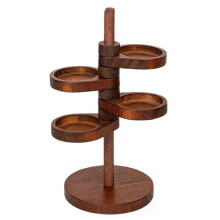 1pcs Wooden Storage Rack Key Holder Solid Wood Tabletop Decorative Storage Can Hold Jewelry Decorative Items B