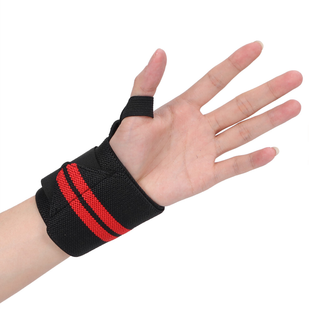 Red Weight Lifting Wrist Wraps, 41 X 8Cm Sport Support Braces