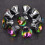 10PCS 30MM Colorful Crystal Knobs Glass Cabinet Knobs Drawer Pulls Handle for Home Cabinet Drawer and Dresser 8