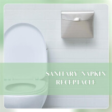 2 Pcs Sanitary Napkin Disposal Receptacle Stainless Steel Sanitary Napkin Receptacle Tampon Disposal Bin Wall Mounted