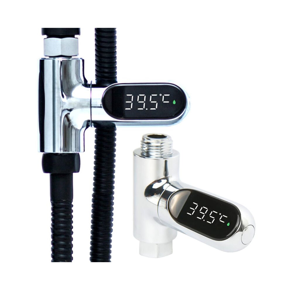 Shower Thermometers Led Digital Display Instant-Read Thermometers For Bath Water Flow Power For Home Bathroom Kitchen Tauoh