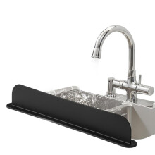 19.29 Inch Sink Water Guard, Silicone Sink Guard, Backsplash Protector for Kitchen Countertop
