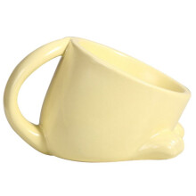 Ciotola In Ceramica per Animali Domestici, Ciotola per Gatti e Cani, Ciotola Antiscivolo per L'Alimentazione di Gatti e Cani, Colore Giallo