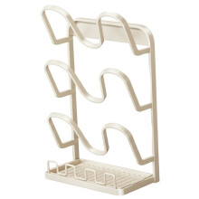 Sale Kitchen Tabletop Pot Lid Rack Without Punching Bakeware 3 Tiers Pot Lid Cutting Boards Holder Organizer Stand