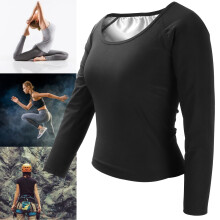 Women Sports Slimming Sauna Shirt Polyurethane Sweat Enhancing Slimming Body