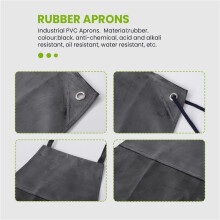 Heavy Duty Waterproof Rubber Vinyl Apron Industrial PVC Aprons Adjustable Rubber Butcher Apron for Men