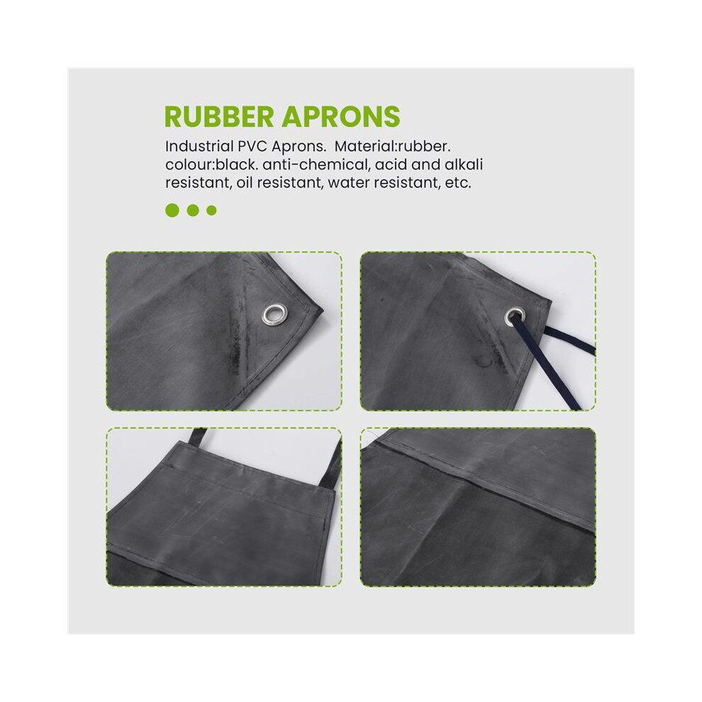 Heavy Duty Waterproof Rubber Vinyl Apron Industrial Pvc Aprons Adjustable Rubber Butcher Apron For Men 6033216023390