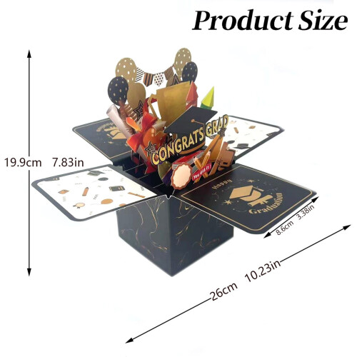 Graduation Popup Card Clear Plastic 2025 2