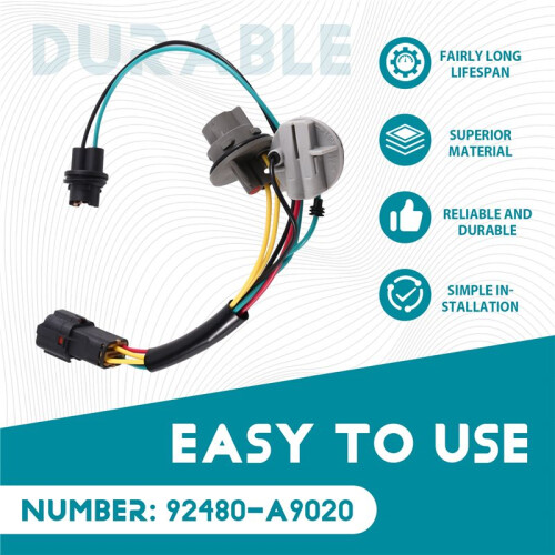 Taillight Socket Wiring Harness Socket Wire Tail Light Harness Connector 92480-A9020 for  Sedona 2015 - 2018 1