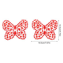 (Red) Festival Body Gems: Acrylic Butterfly Tattoos