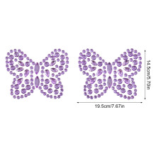 (Purple Butterfly) Festival Body Gems: Acrylic Butterfly Tattoos