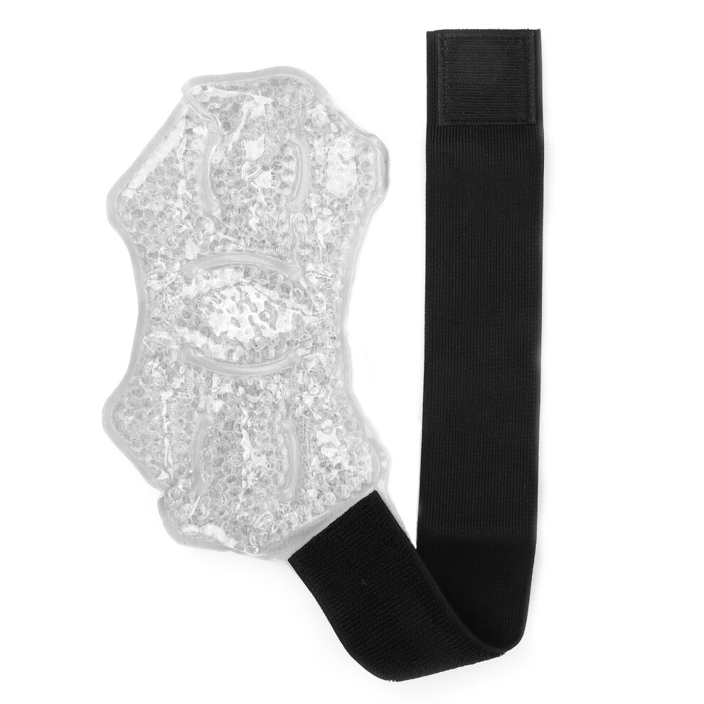 Gray Cooling Gel Knee Pack Hot Cold Compress For Pain Relief