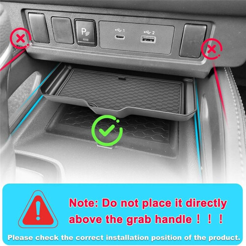 Center Console Organizer for  Frontier 2022-2026 Center Console Tray Under Climate Controls Storage Box 1
