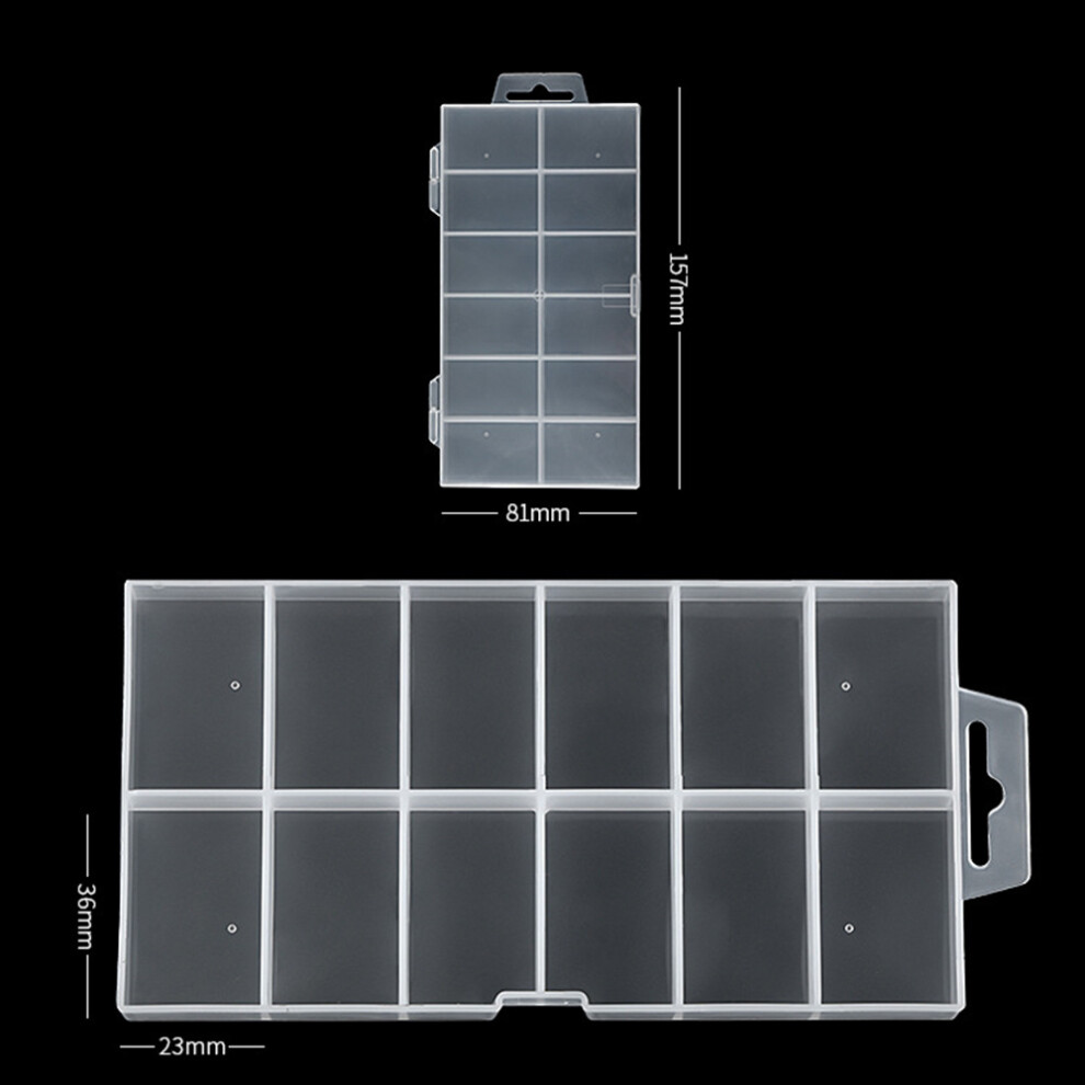 Creation-3C Nail Tips Organizer, Translucent Storage Case