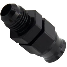 Adaptador de Mangueira Reto AN6 Macho para AN6 Macho para Tubo de 3/8 Polegada em Alumínio Anodizado Preto