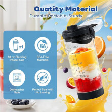 Mixbecher, 530 Ml (18 Oz) Mixbehälter mit Trinkverschlussdeckel für Blast Portable Blender der Serien BC100 und BC151, Blau