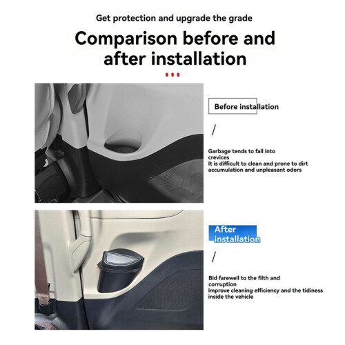 ABS Middle Row Car Door Trash Can Middle Row Storage Bin Interior Accessories for  Alphard Vellfire 40 Series 1