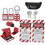 Compact Lockout Tagout Kit with Lockset Fitting Tools and Portable Bag 2