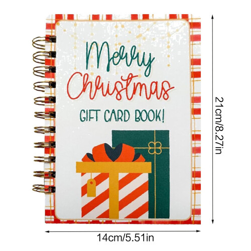 College Xmas Gift Card Book Spiral Bound