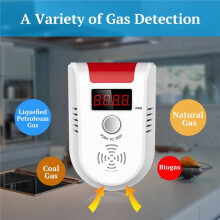 GD13 LPG GAS Detector Alarm Wireless Digital LED Display for Home Alarm System EU Plug