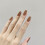 (Standard) Stage Fake Nails - Durable Mid-Length Brown 1