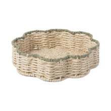 (XH24 433S Small) Woven Paper Rope Basket - Kitchen Storage Organizer