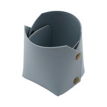 (Blue) Leather Pen & Brush Holder Detachable Design