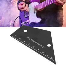 Black Coating Stainless Steel Guitar Action Gauge for Electric & Bass Guitars