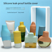 32pcs Silicone Bottle Covers,Travel Essential for Women, Luggage Travel Size Toiletries,Elastic Sleeve for Leak Proofing