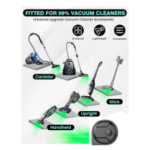 2X Rechargeable Vacuum Cleaner Dust Display Light, Reveal Pet Fur Hair, Vacuum Accessories Universal Lamp Black