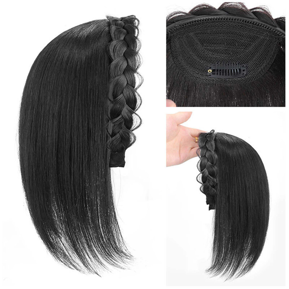 Roc-Electron Unisex Black (Natural ) Women\'S Fishbone Headband Wig Piece - Braided Simulation