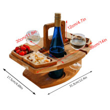 Tragbare Holz-Käse- und Obstplatte – Eleganter Weinfruchtplatte für Nüsse & Snacks