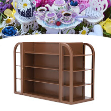 Miniature Dollhouse Shelves Dark Wood 1:12 DIY Decor Display Rack