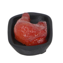 Dollhouse Food Set - Lifelike Resin Chicken Leg & Plate 3.5x2cm