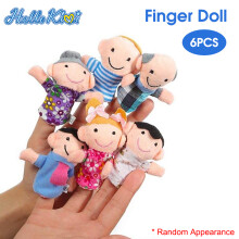 (Family (6 items)) Kids Animal Finger Puppets - Soft Velvet Toys (50 chars)