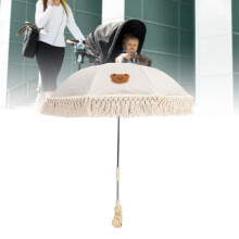 Baby Parasol with Fringe, UV Proof Stroller Umbrella, 63x50cm
