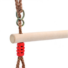 Kinder-Holz-Trapezschaukelstange mit Ringen, max. 160kg, Indoor & Outdoor